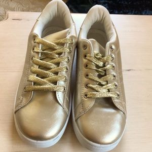 Gold sneakers
